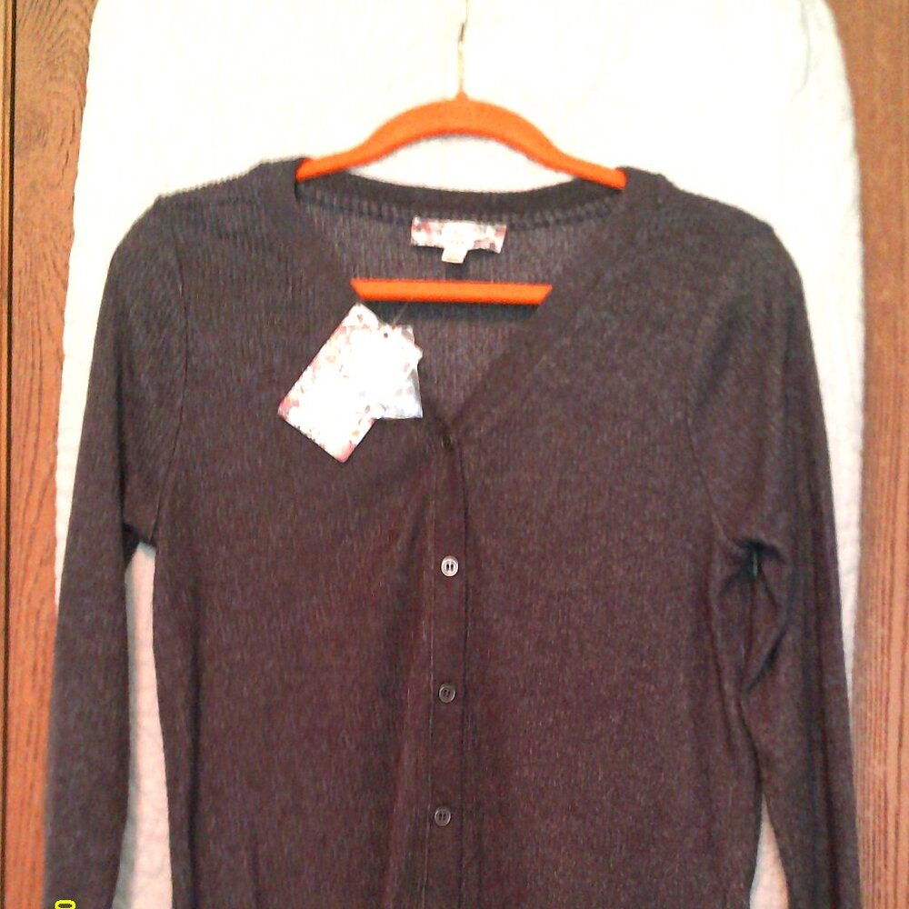 Pink Rose cardigan. New with tags. Size L